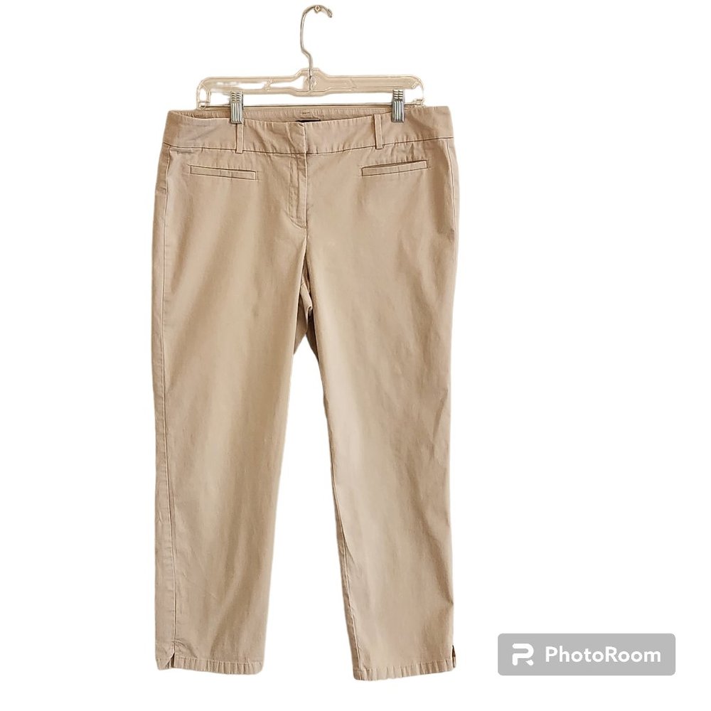 Ann Taylor Signature Fit Khaki Crop Pant Size 12